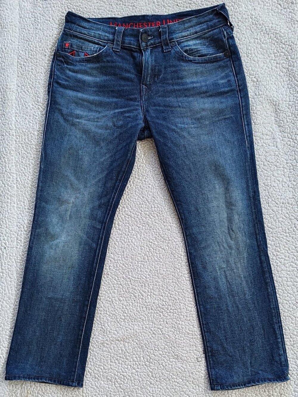 mens true religion x manchester united ricky straight jean